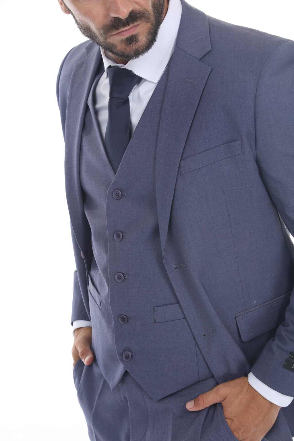Blue Modern Fit 3-Piece Suit – Suituno, photo 3