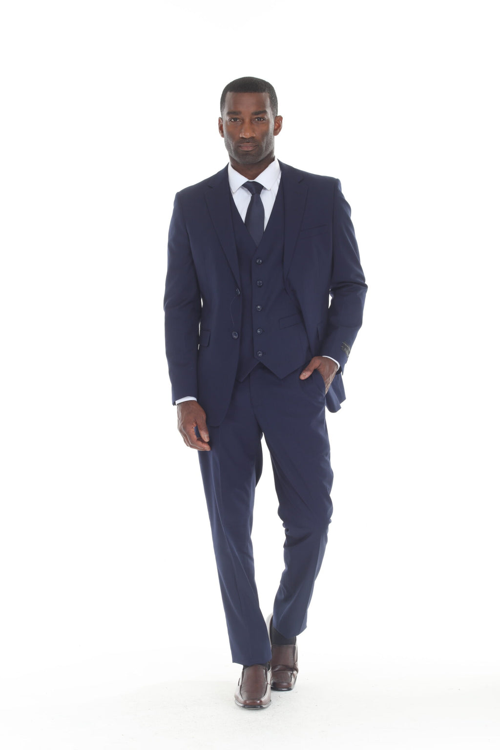 Navy Modern Fit 3-Piece Suit – Suituno