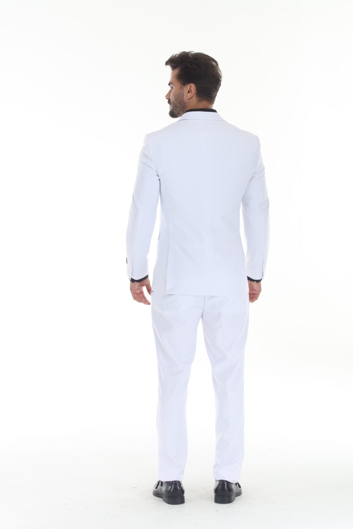 White Modern Fit 3-Piece Suit – Suituno, photo 2