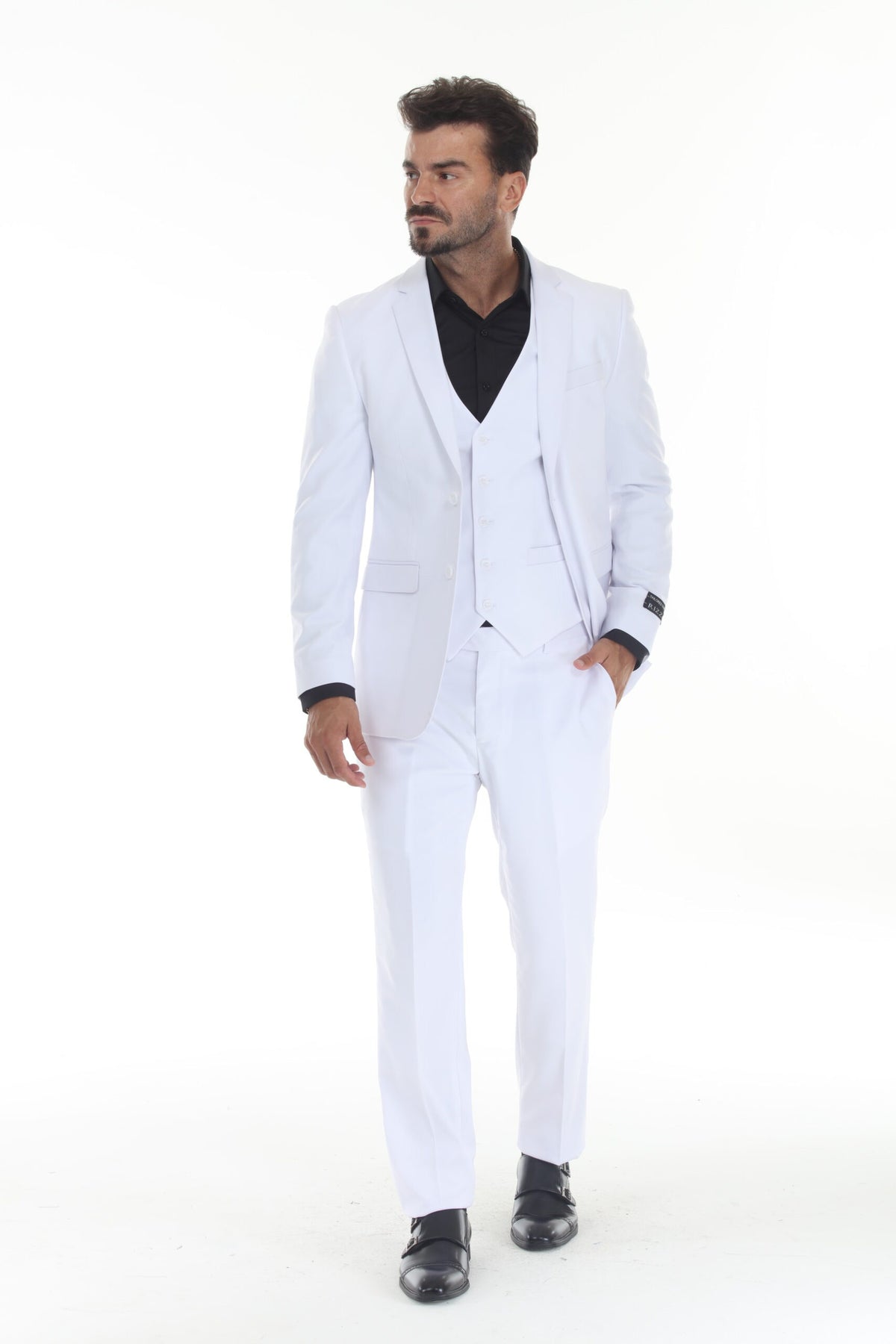White Modern Fit 3-Piece Suit – Suituno