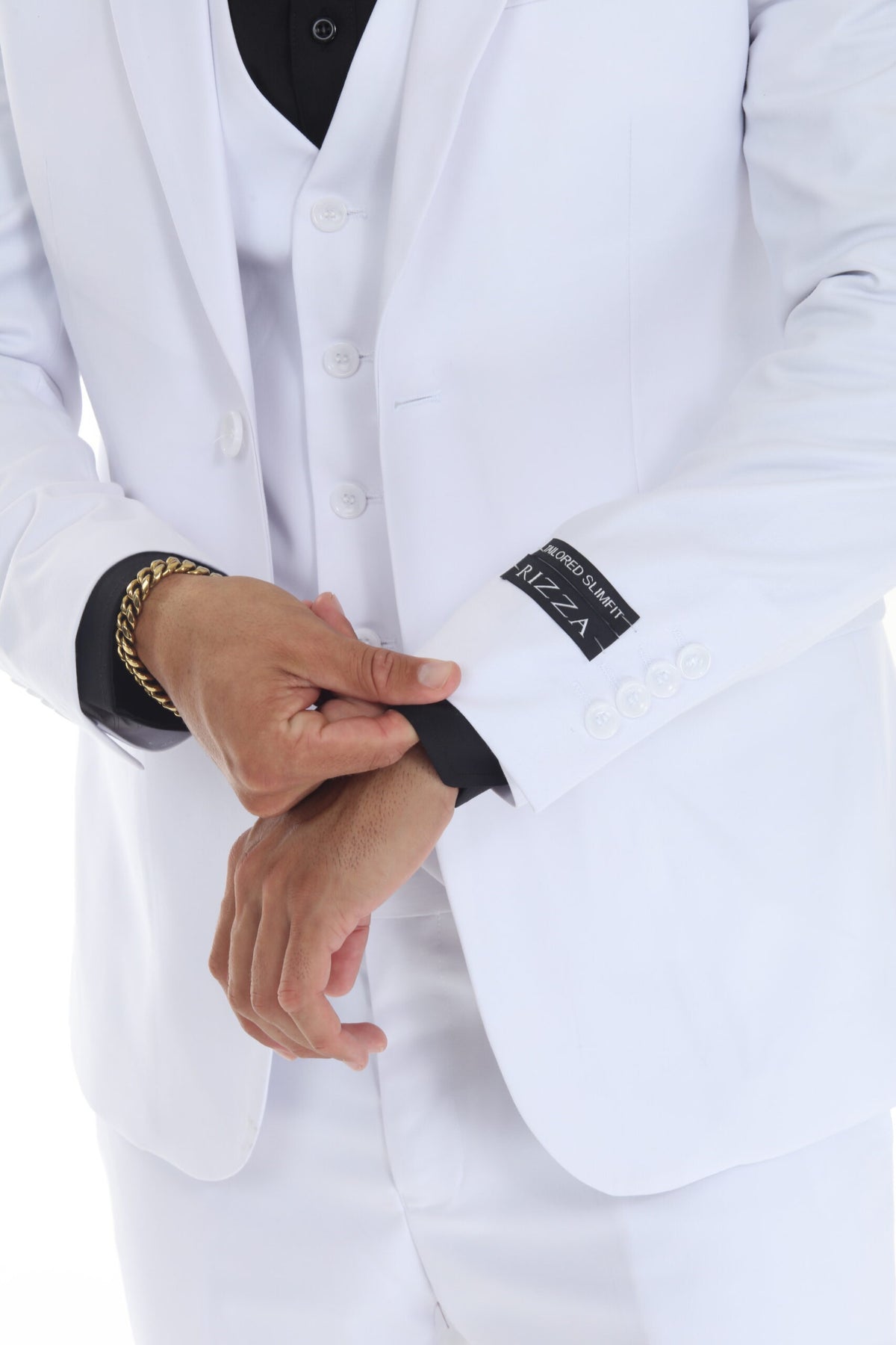 White Modern Fit 3-Piece Suit – Suituno, photo 5