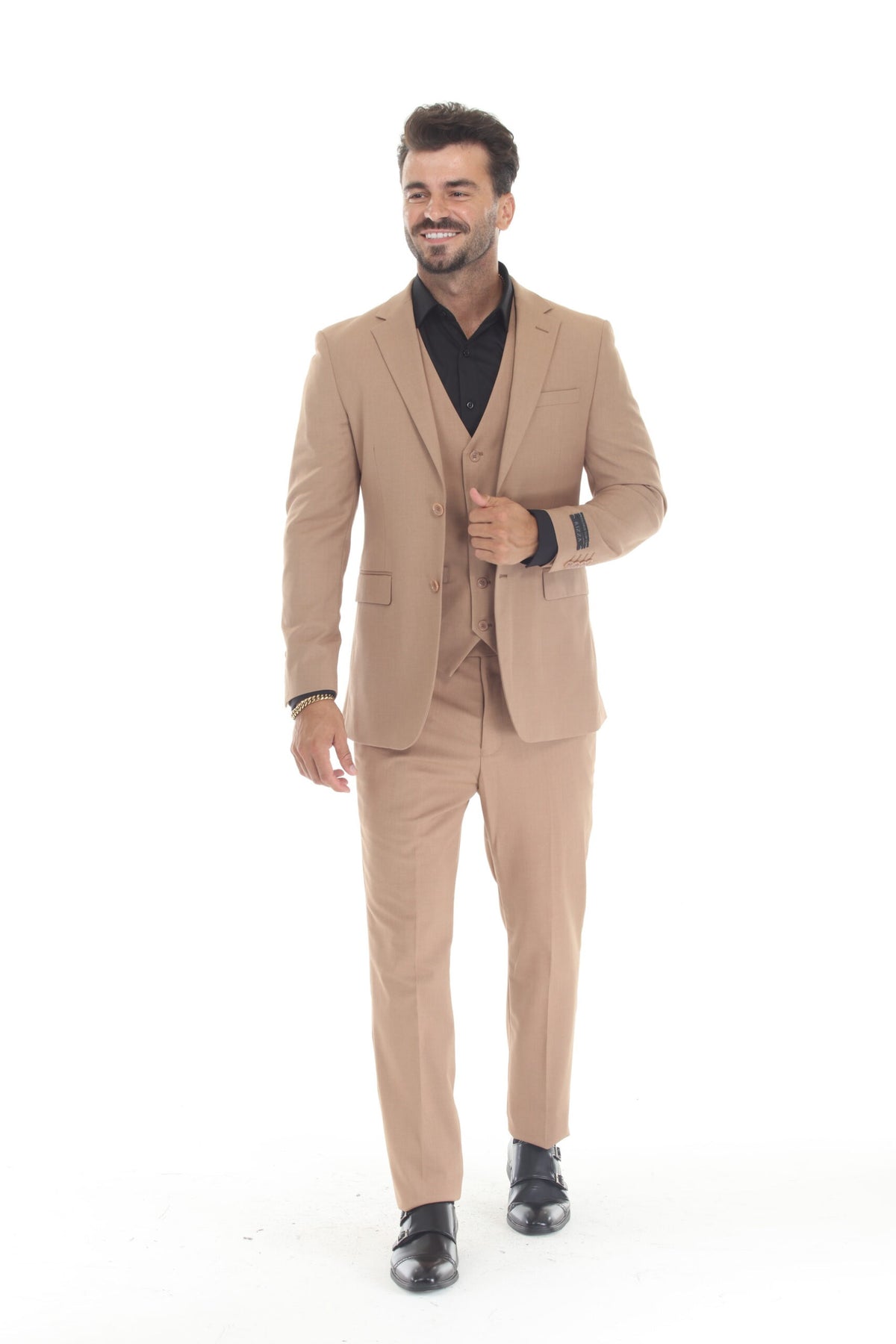 Sand Modern Fit 3-Piece Suit – Suituno