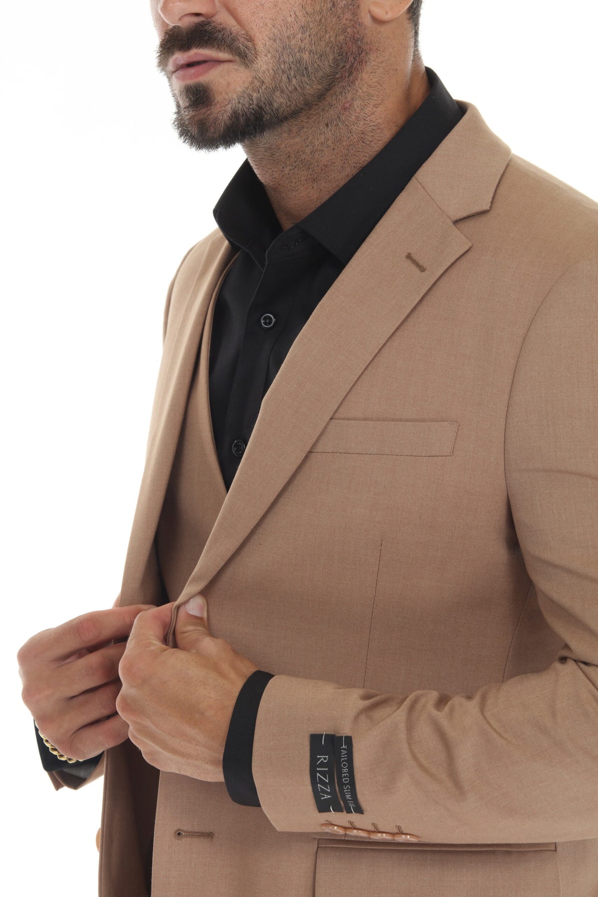 Sand Modern Fit 3-Piece Suit – Suituno, photo 4