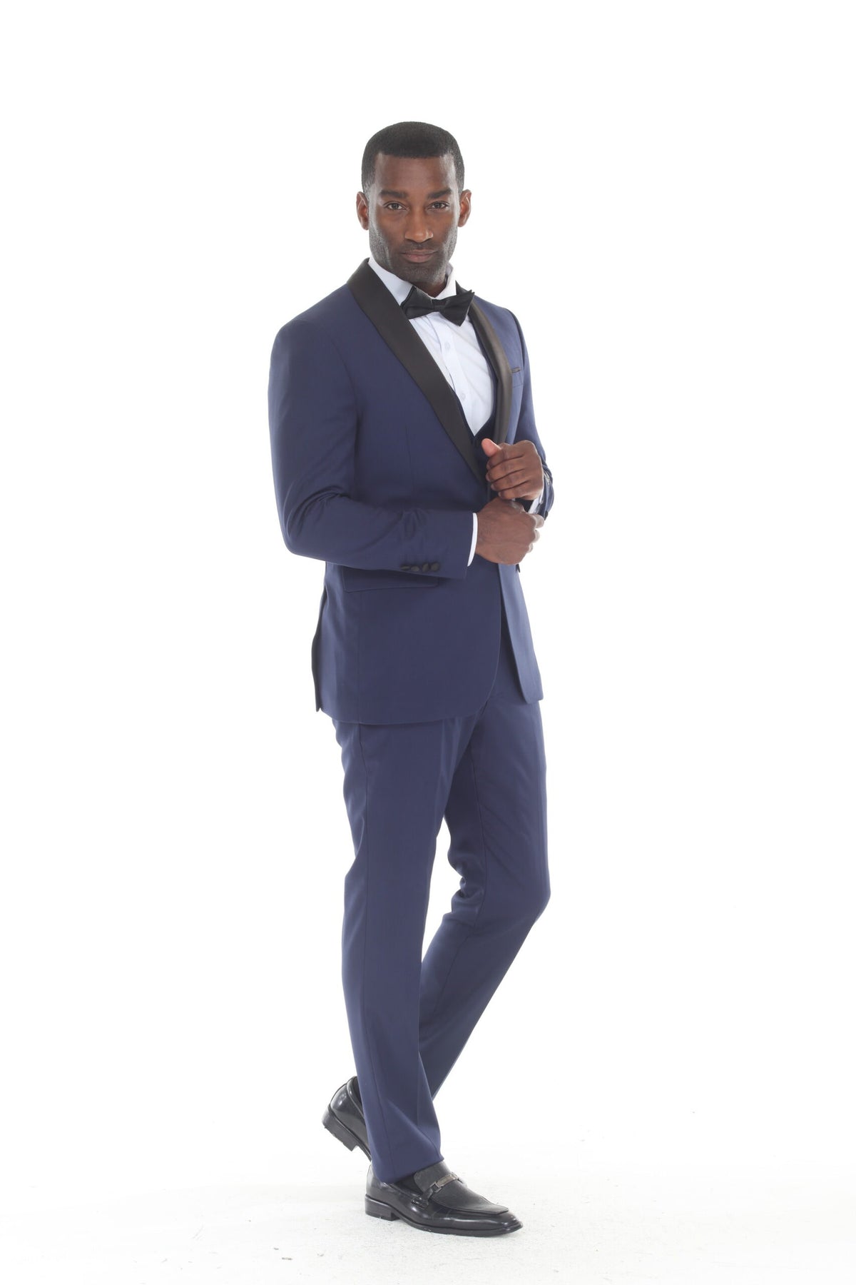 Navy Shawl Lapel 3-Piece Tuxedo – Suituno, photo 3