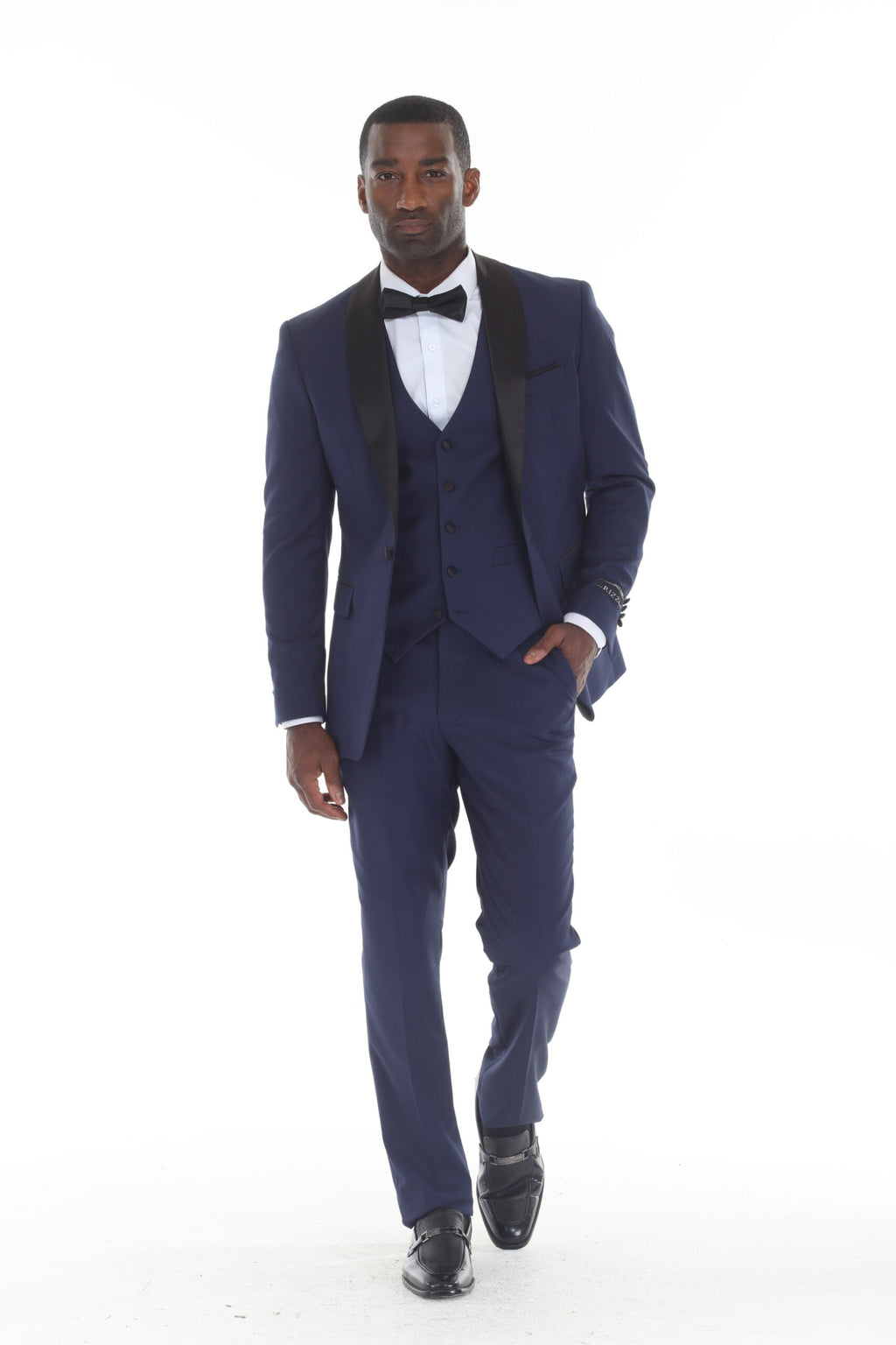Navy Shawl Lapel 3-Piece Tuxedo – Suituno
