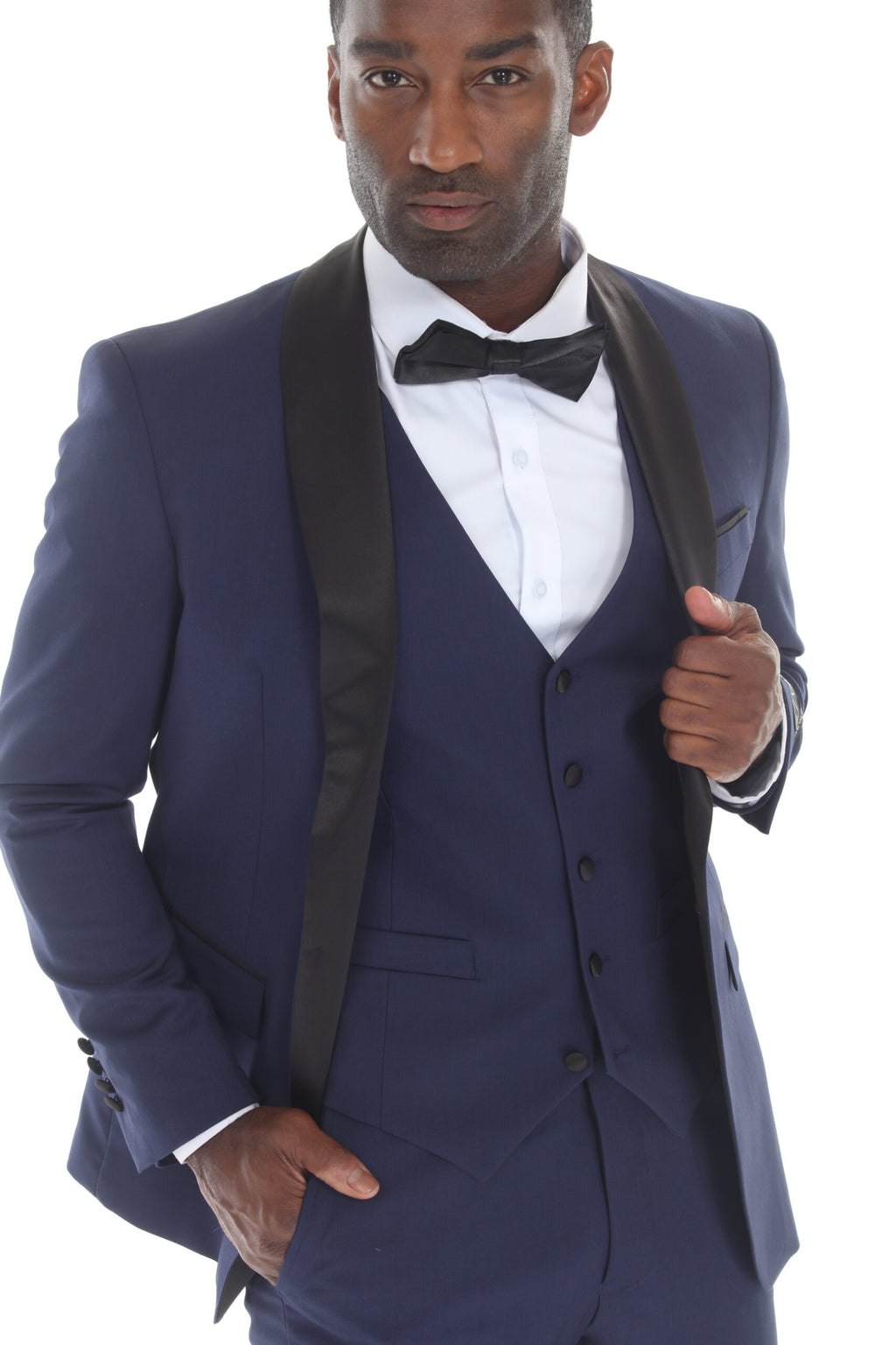 Navy Shawl Lapel 3-Piece Tuxedo – Suituno, photo 4
