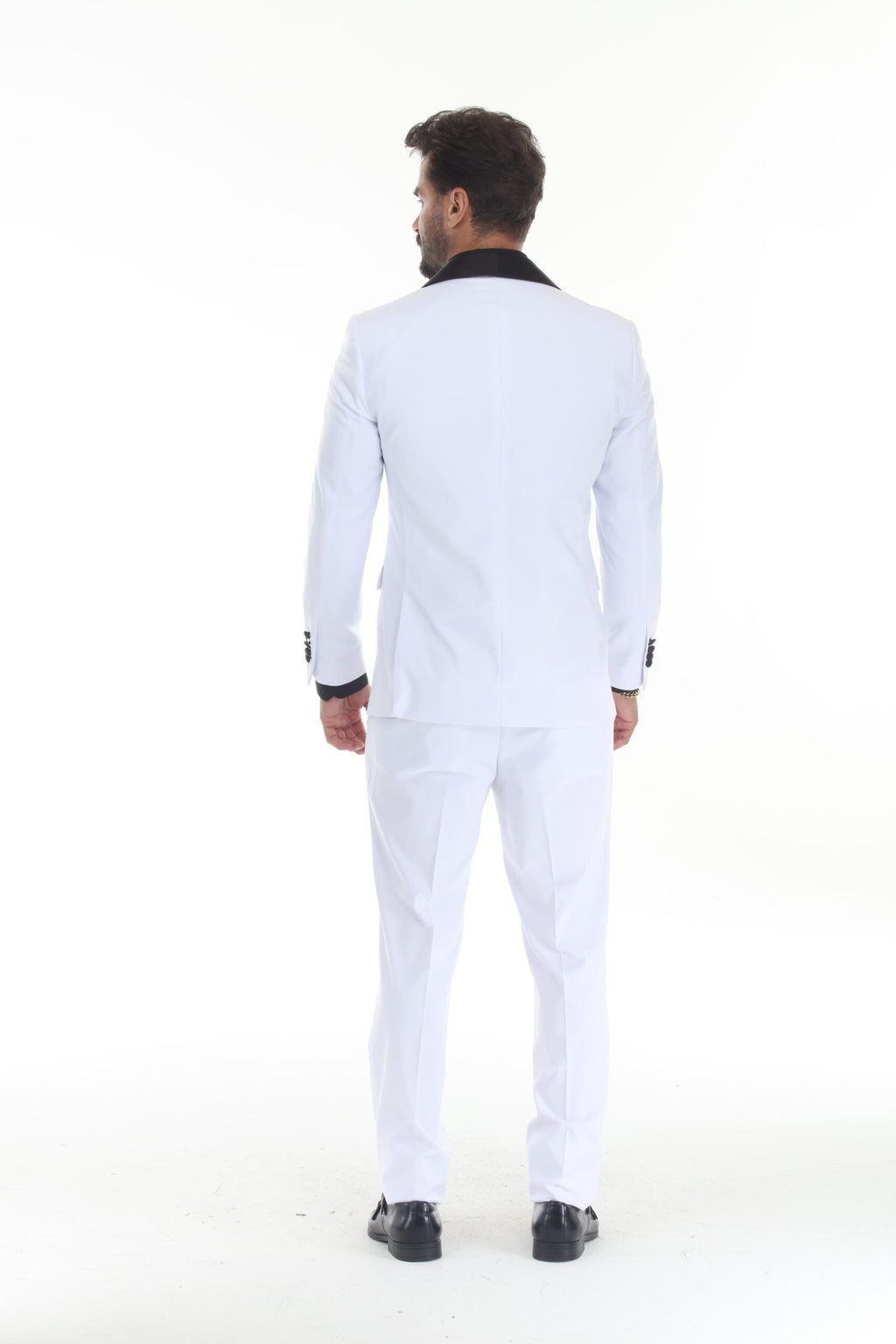 White Shawl Lapel 3-Piece Tuxedo – Suituno, photo 3