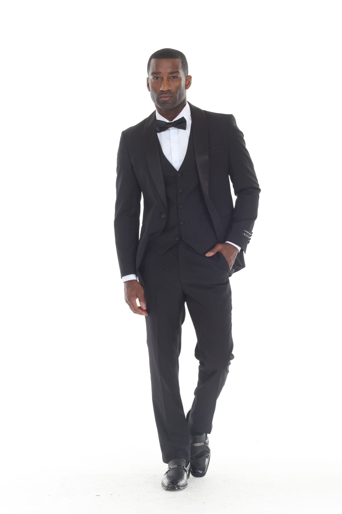 Black Shawl Lapel 3-Piece Tuxedo – Suituno