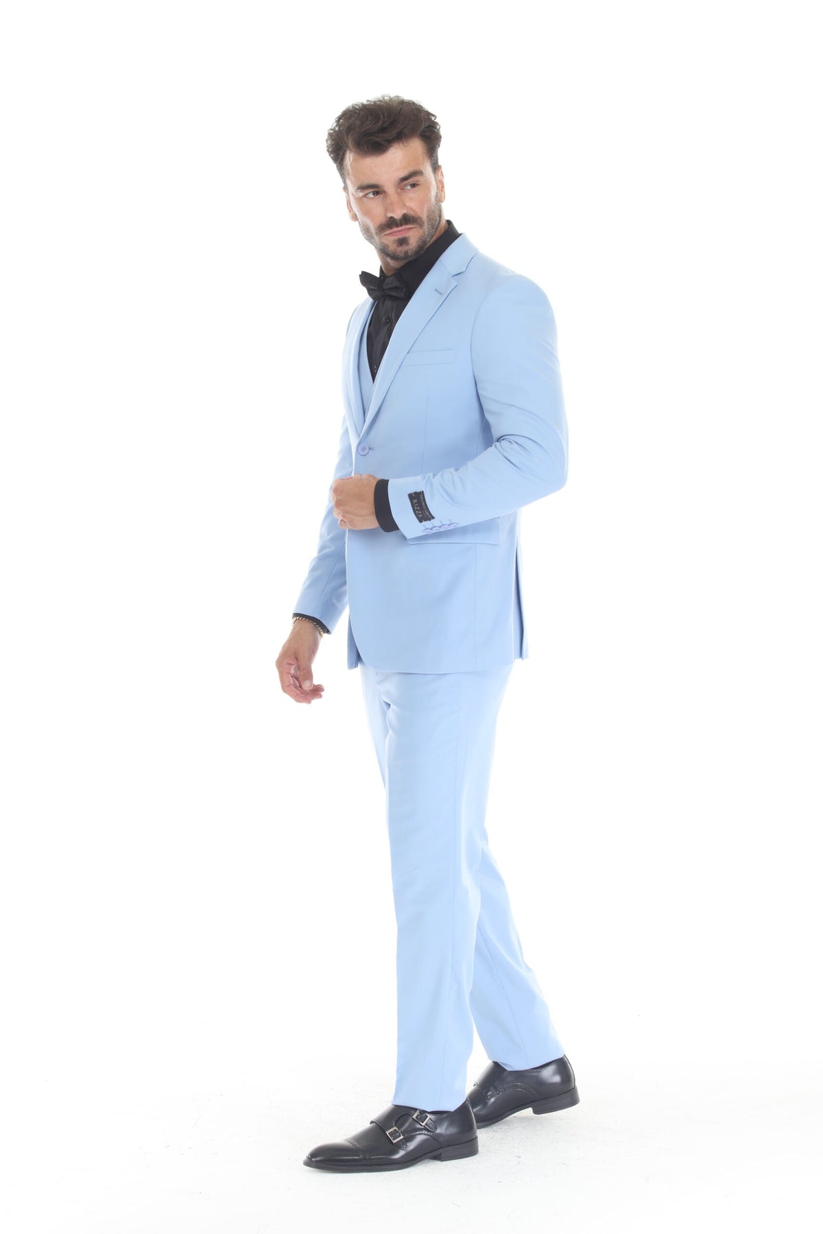 Sky Blue Modern Fit 3-Piece Suit – Suituno, photo 3
