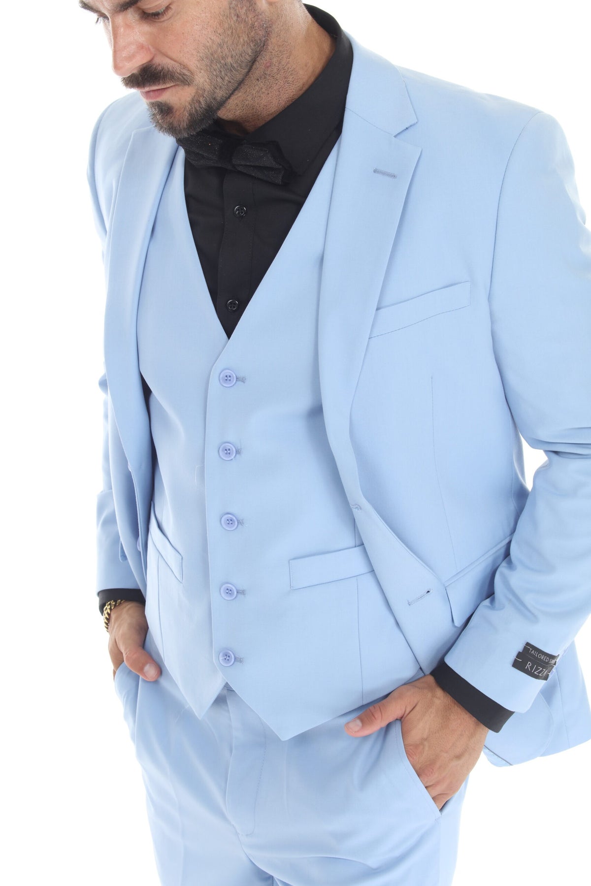 Sky Blue Modern Fit 3-Piece Suit – Suituno, photo 4
