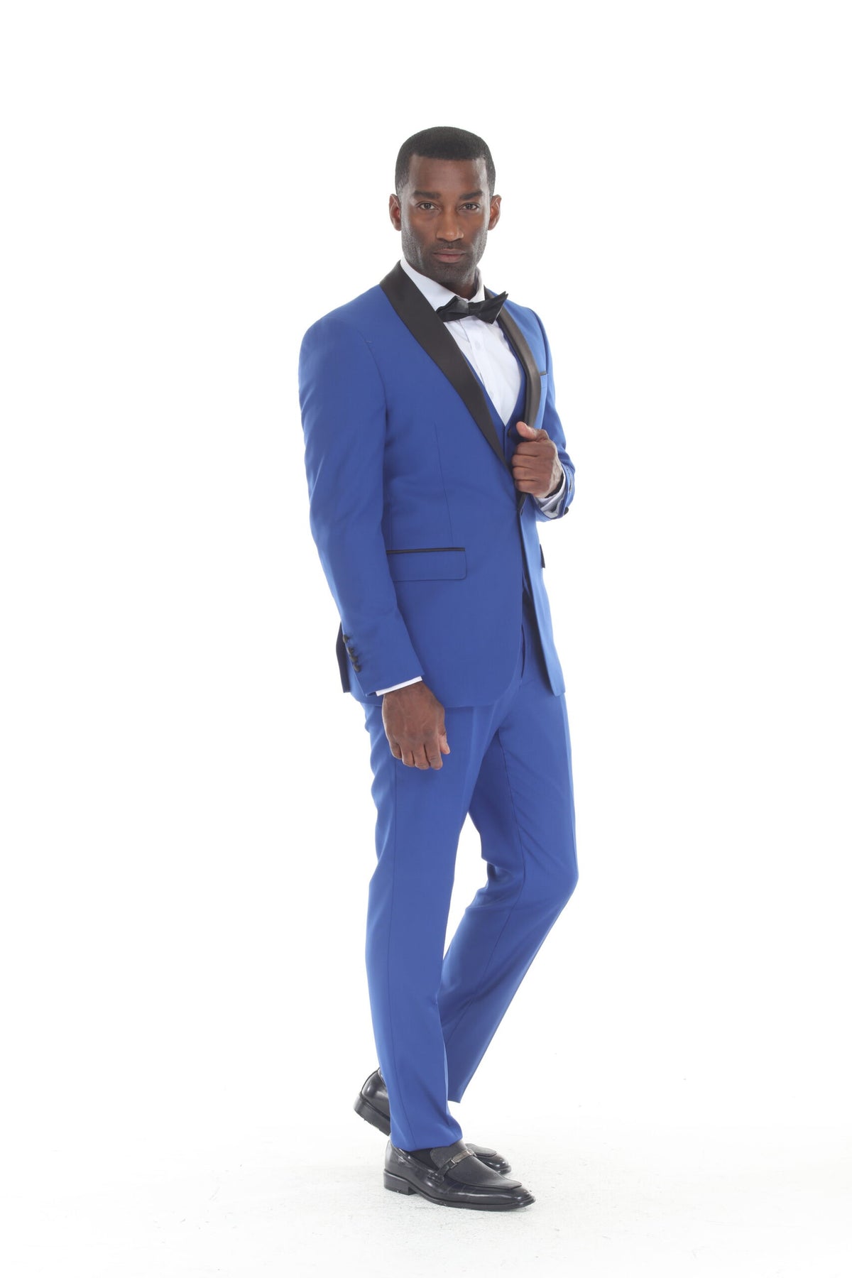 Royal Blue Shawl Lapel 3-Piece Tuxedo – Suituno, photo 3