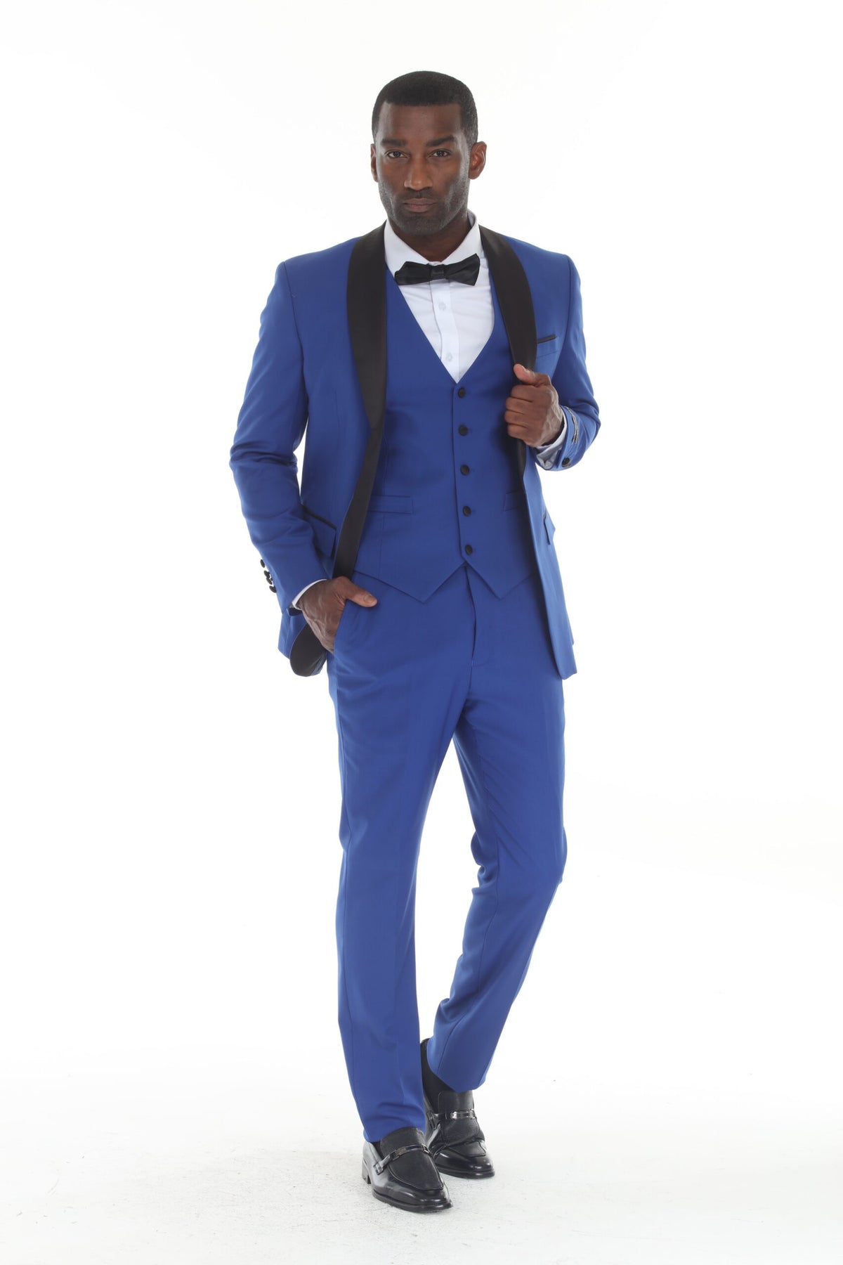 Royal Blue Shawl Lapel 3-Piece Tuxedo – Suituno