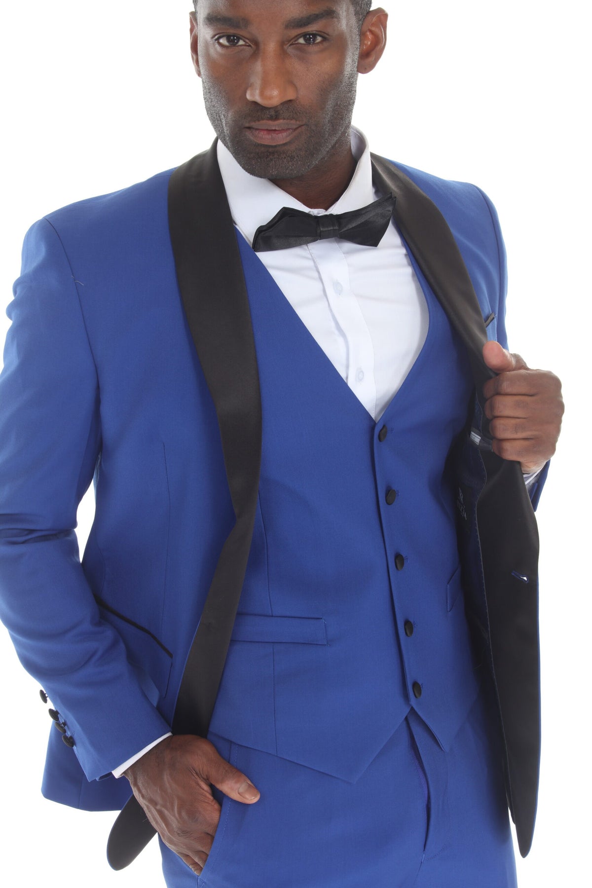 Royal Blue Shawl Lapel 3-Piece Tuxedo – Suituno, photo 4