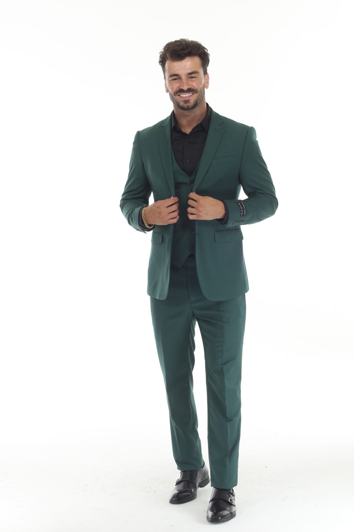 Forest Green Modern Fit 3-Piece Suit – Suituno
