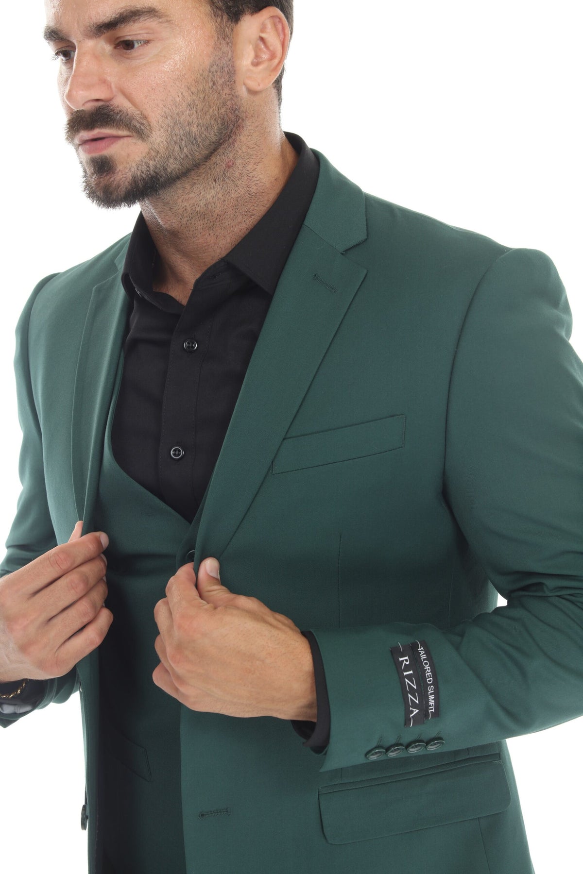 Forest Green Modern Fit 3-Piece Suit – Suituno, photo 4
