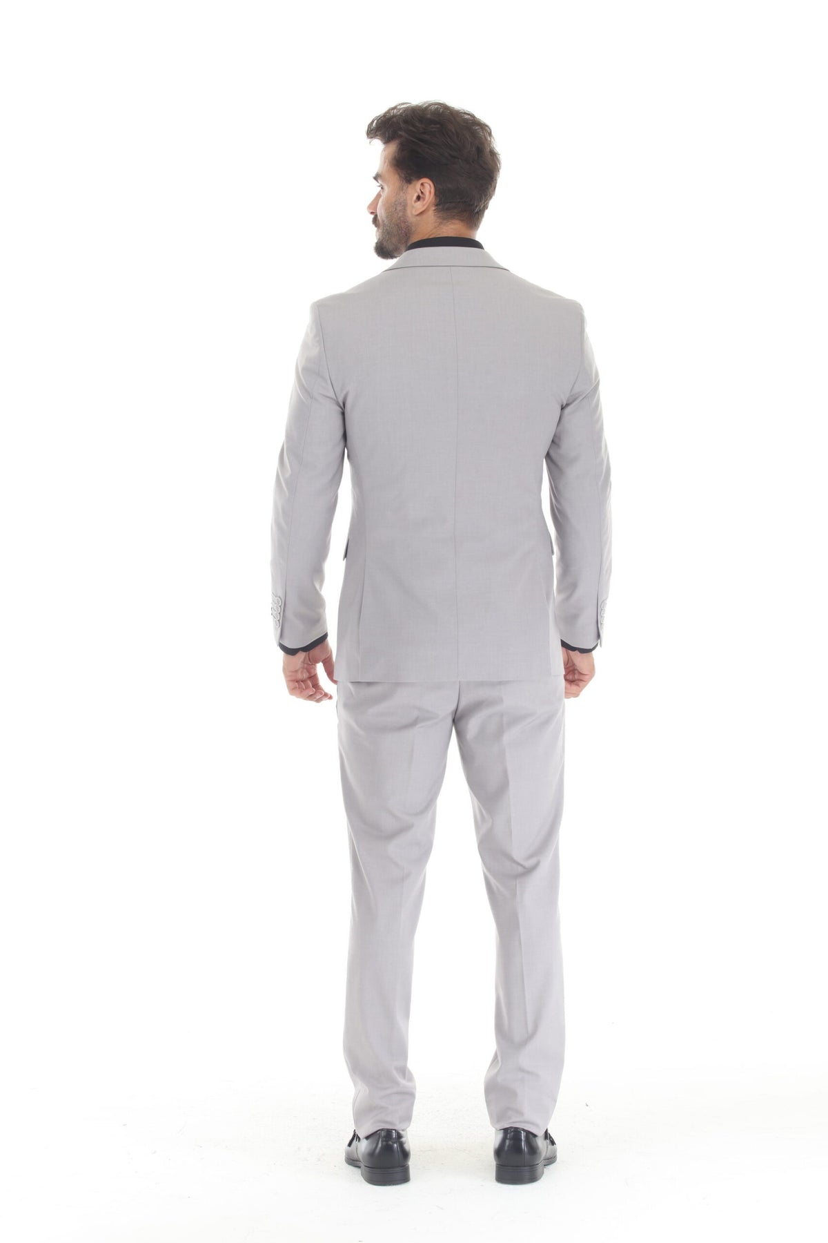 Light Gray Modern Fit 3-Piece Suit – Suituno, photo 3