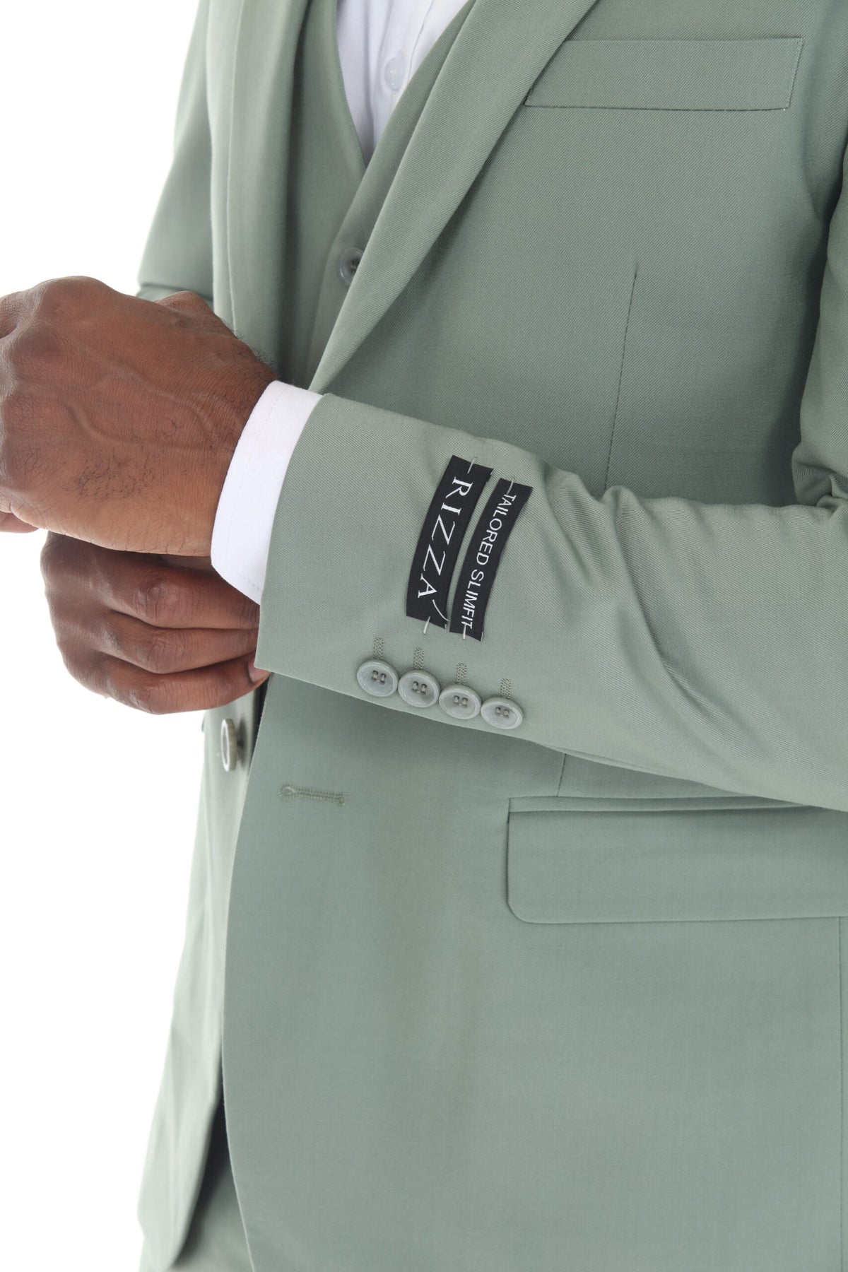 Olive Green Modern Fit 3-Piece Suit – Suituno, photo 4