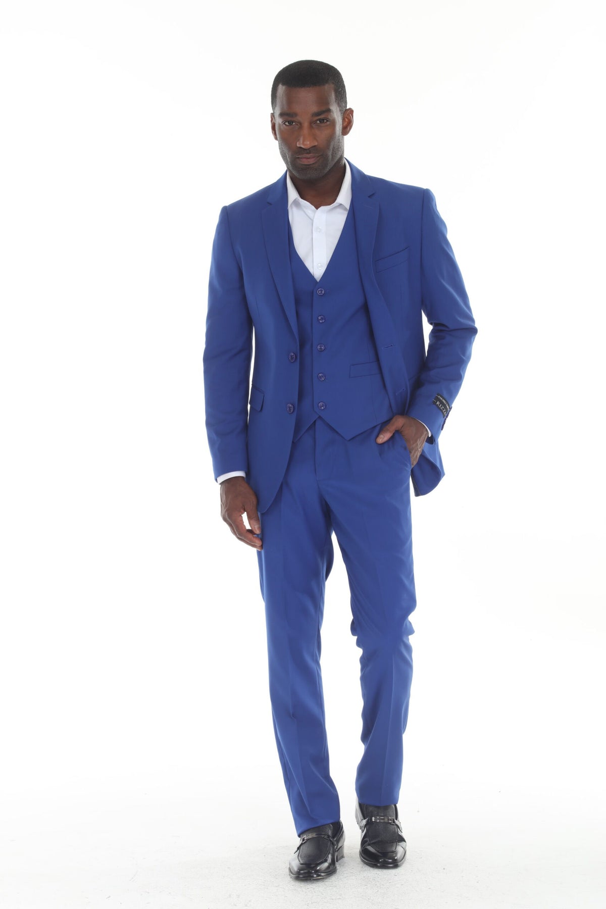 Royal Blue Modern Fit 3-Piece Suit – Suituno