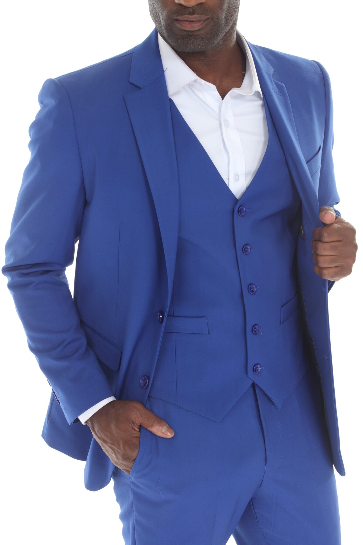 Royal Blue Modern Fit 3-Piece Suit – Suituno, photo 4