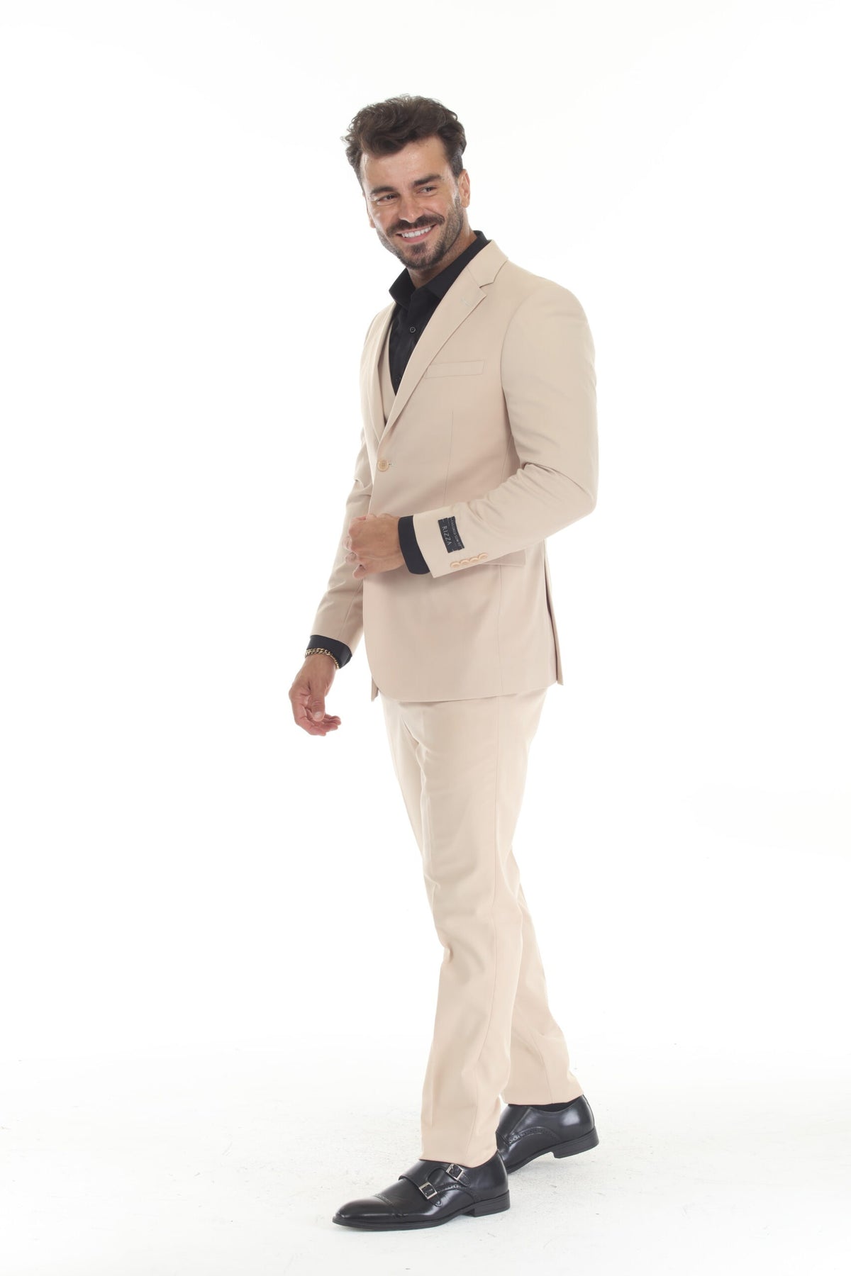 Tan Modern Fit 3-Piece Suit – Suituno, photo 3
