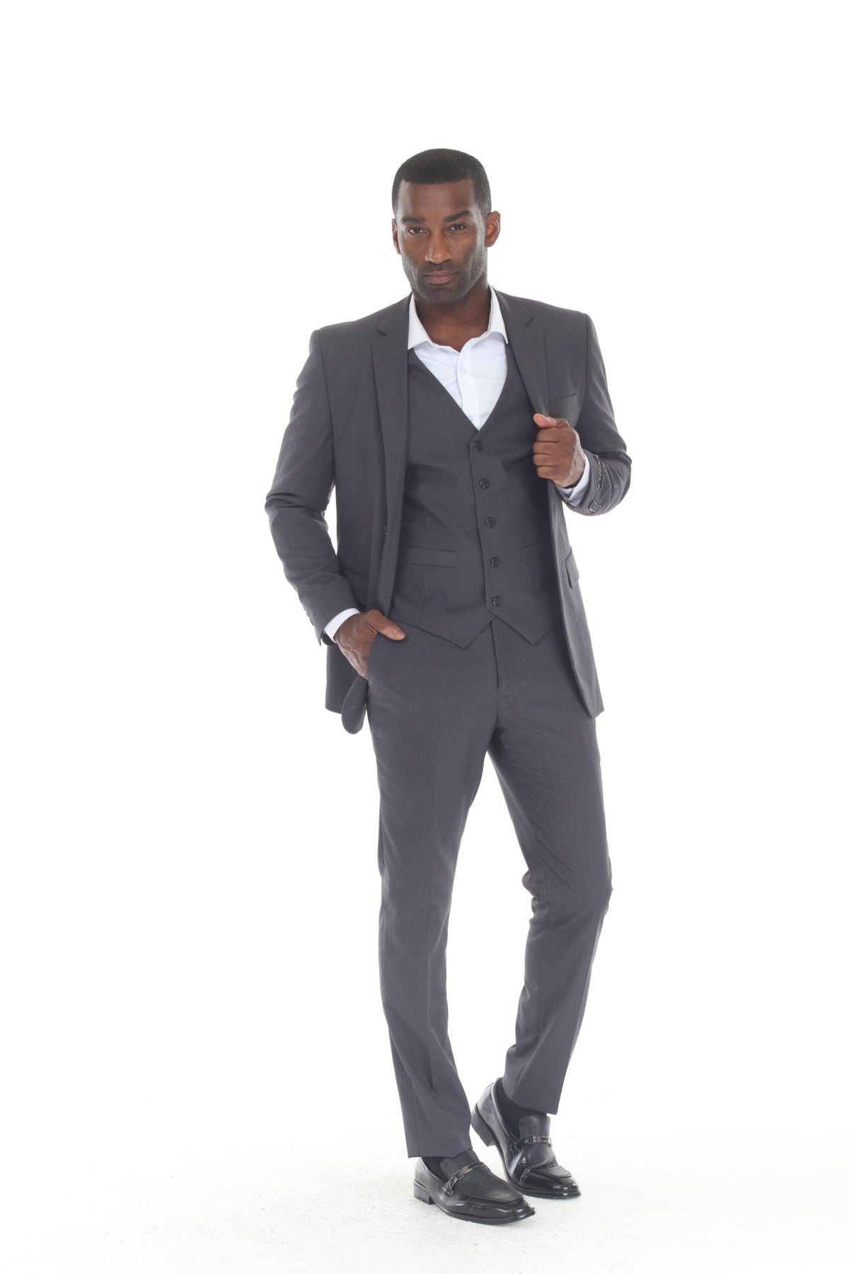 Charcoal Modern Fit 3-Piece Suit – Suituno