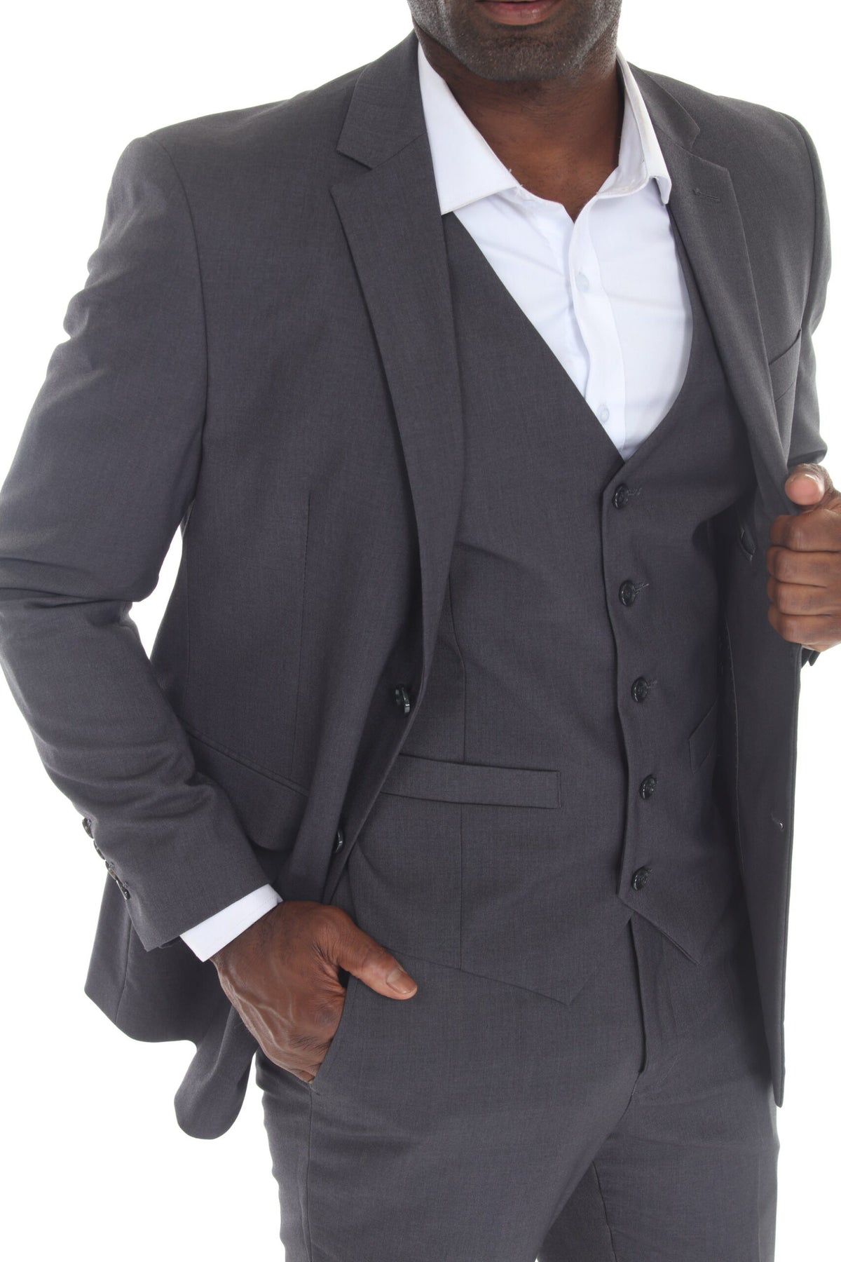 Charcoal Modern Fit 3-Piece Suit – Suituno, photo 3