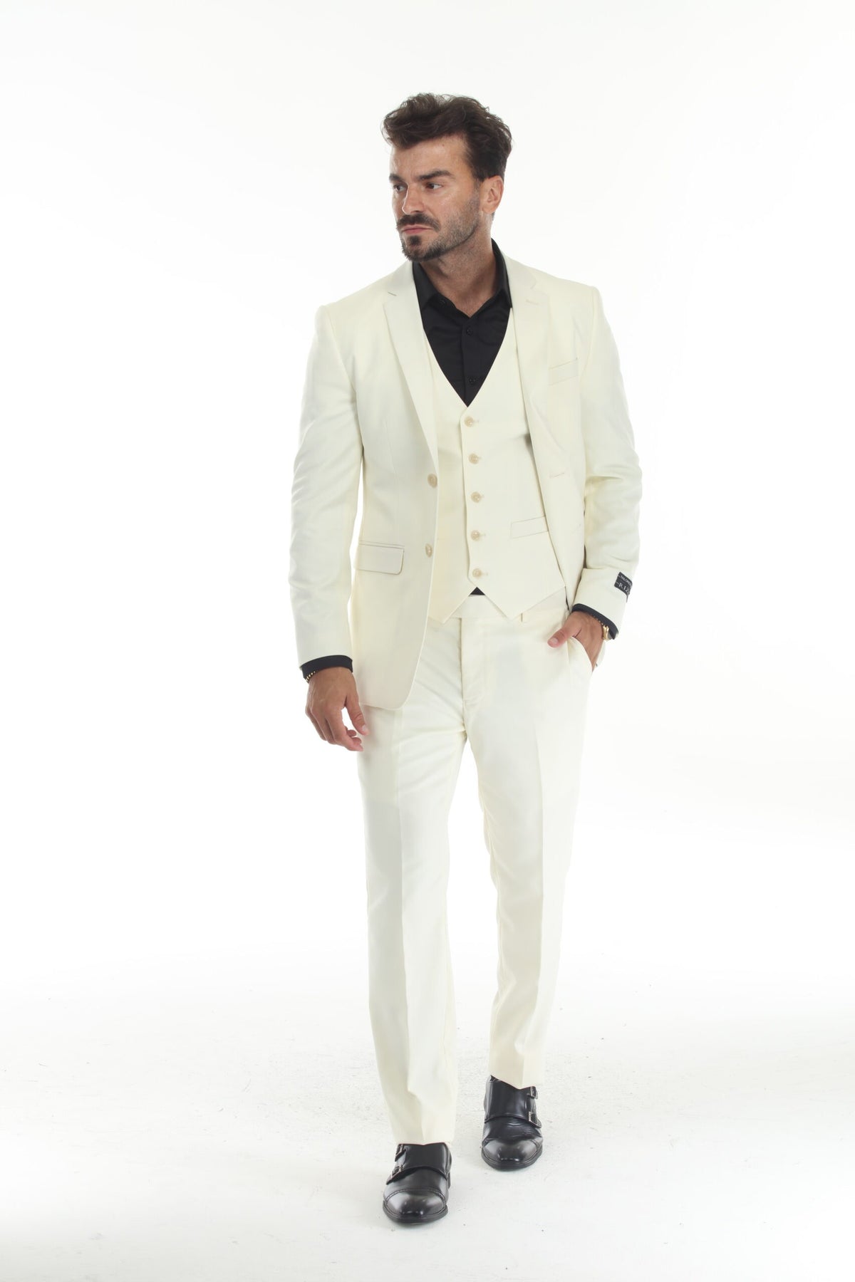 Ivory Modern Fit 3-Piece Suit – Suituno