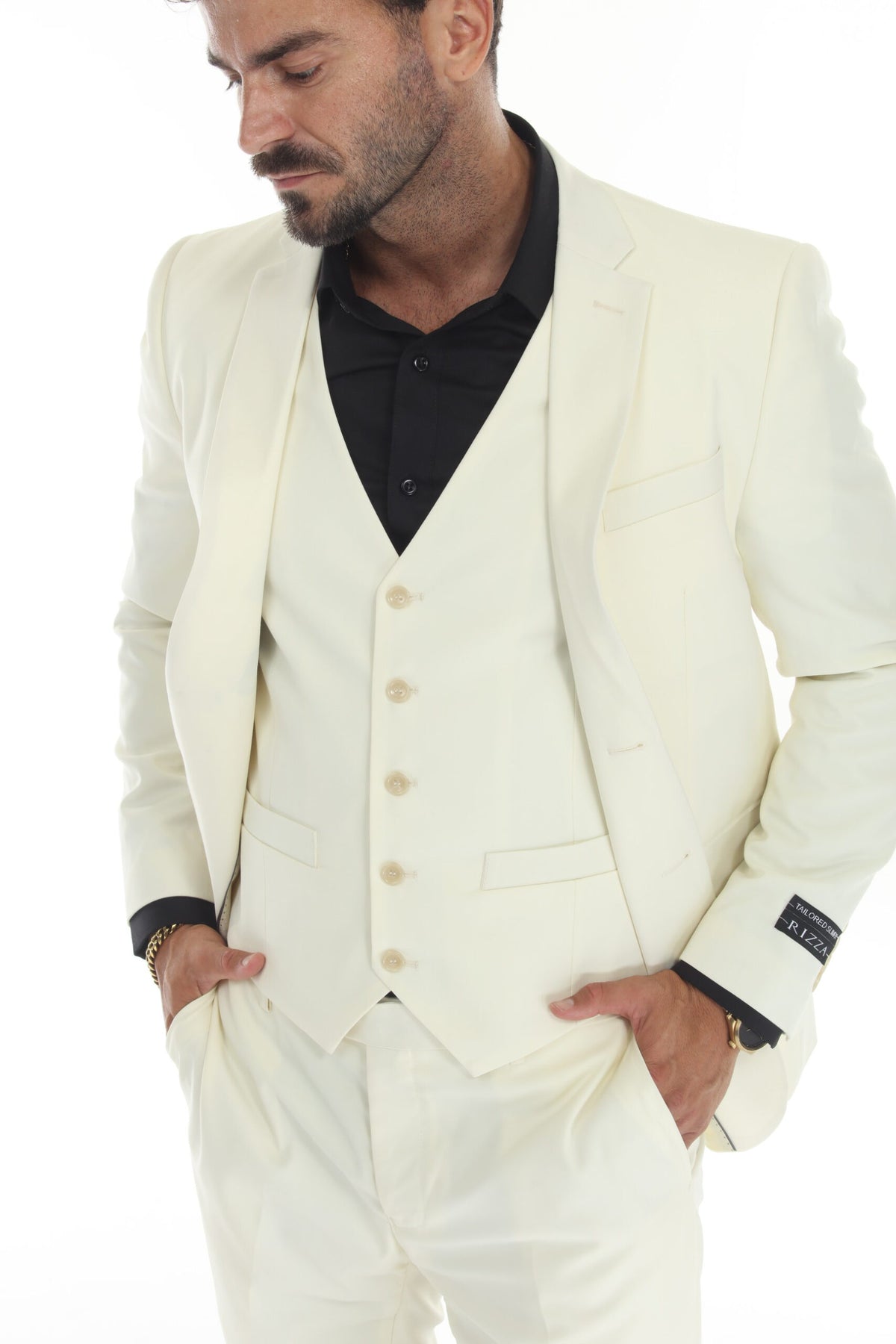 Ivory Modern Fit 3-Piece Suit – Suituno, photo 4