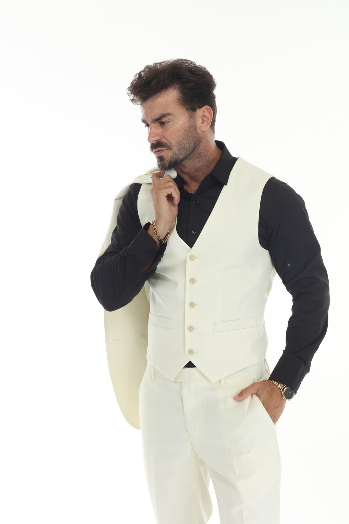 Ivory Modern Fit 3-Piece Suit – Suituno, photo 3