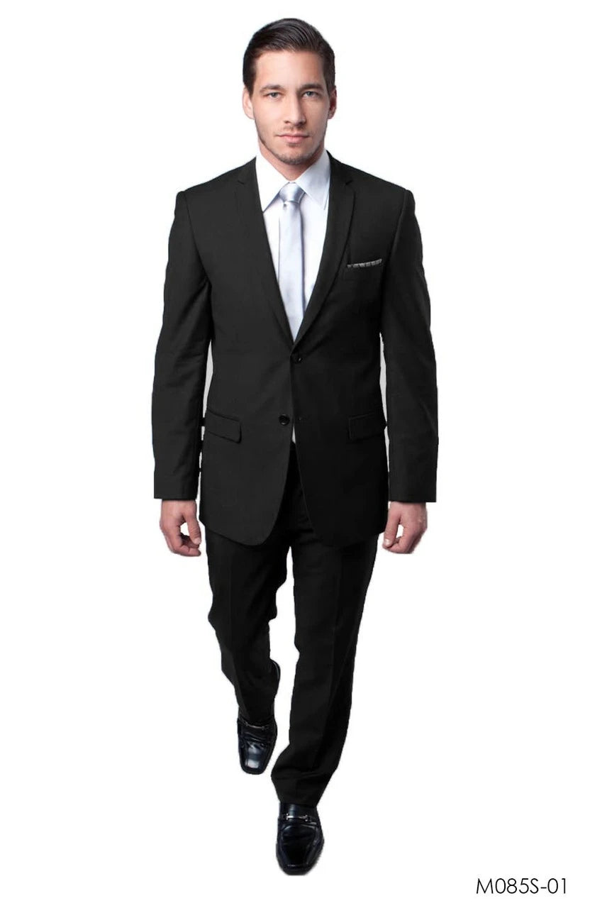 Black Slim Fit 2-Piece Suit – Suituno