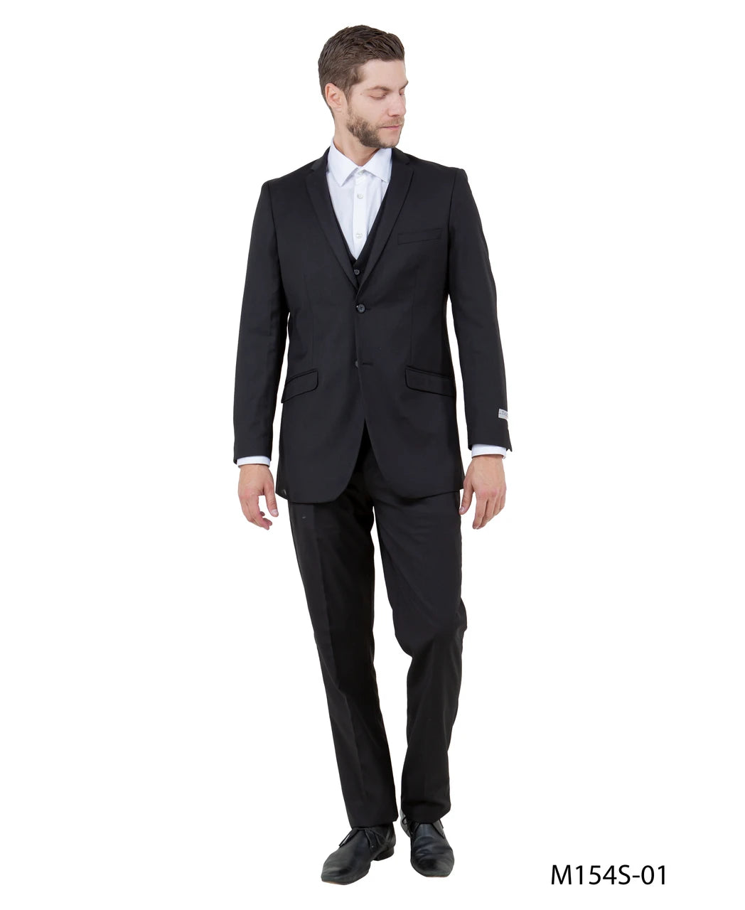 Black Slim Fit 3-Piece Suit – Suituno