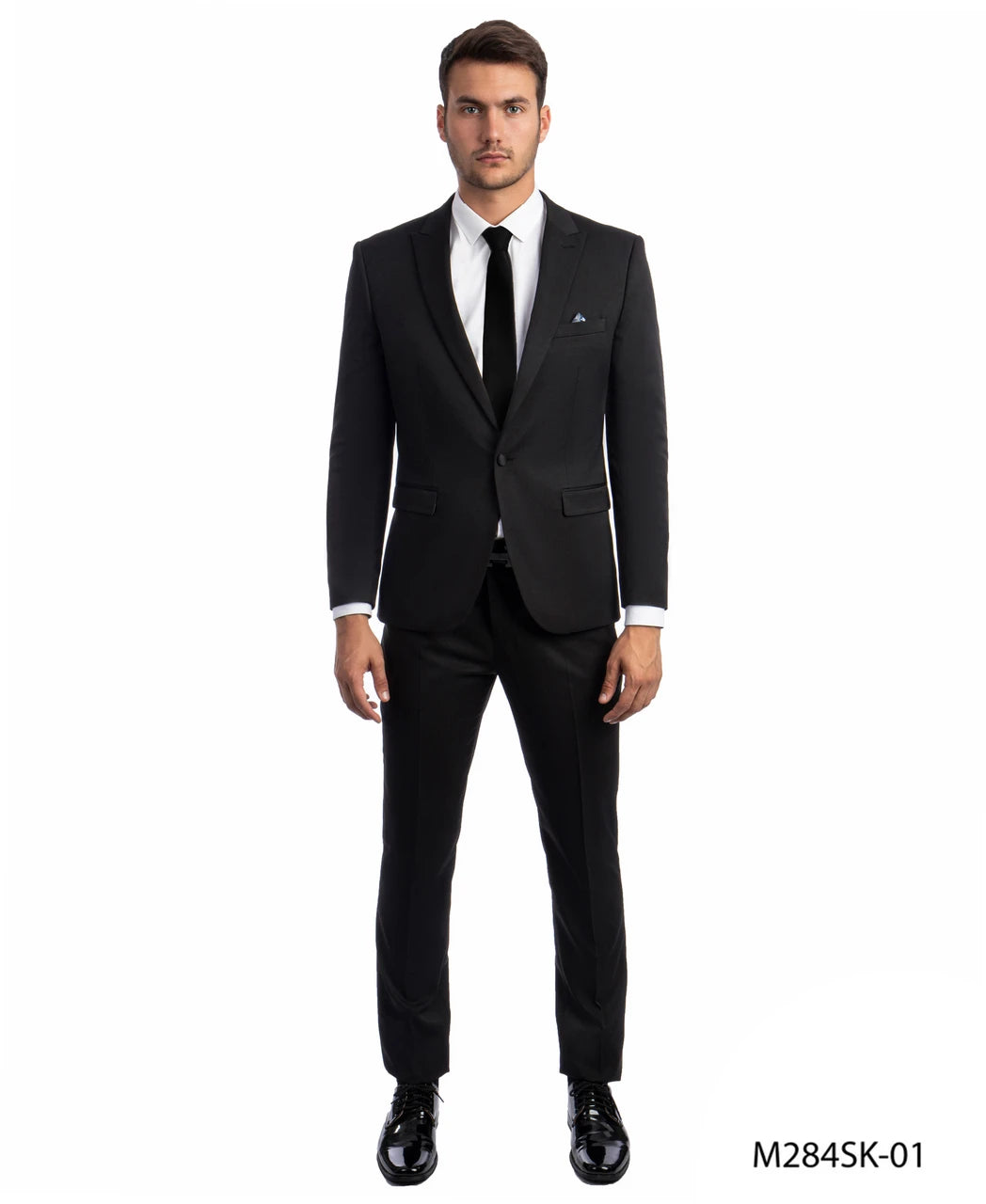 Black Skinny Fit 2-Piece Suit – Suituno