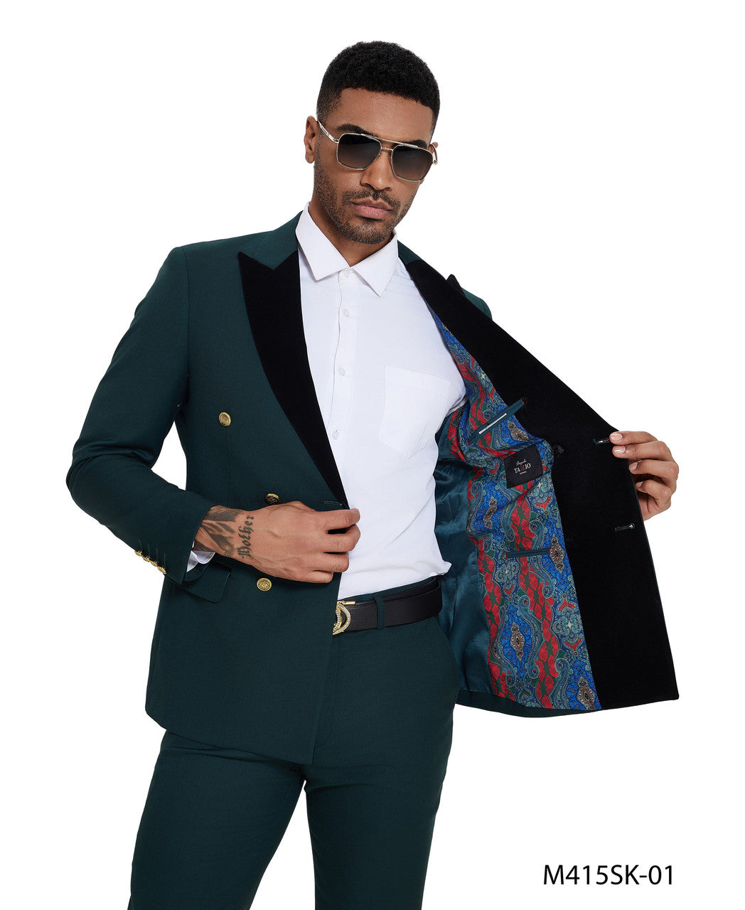 Green Velvet Skinny Fit 2-Piece Suit – Suituno, photo 2