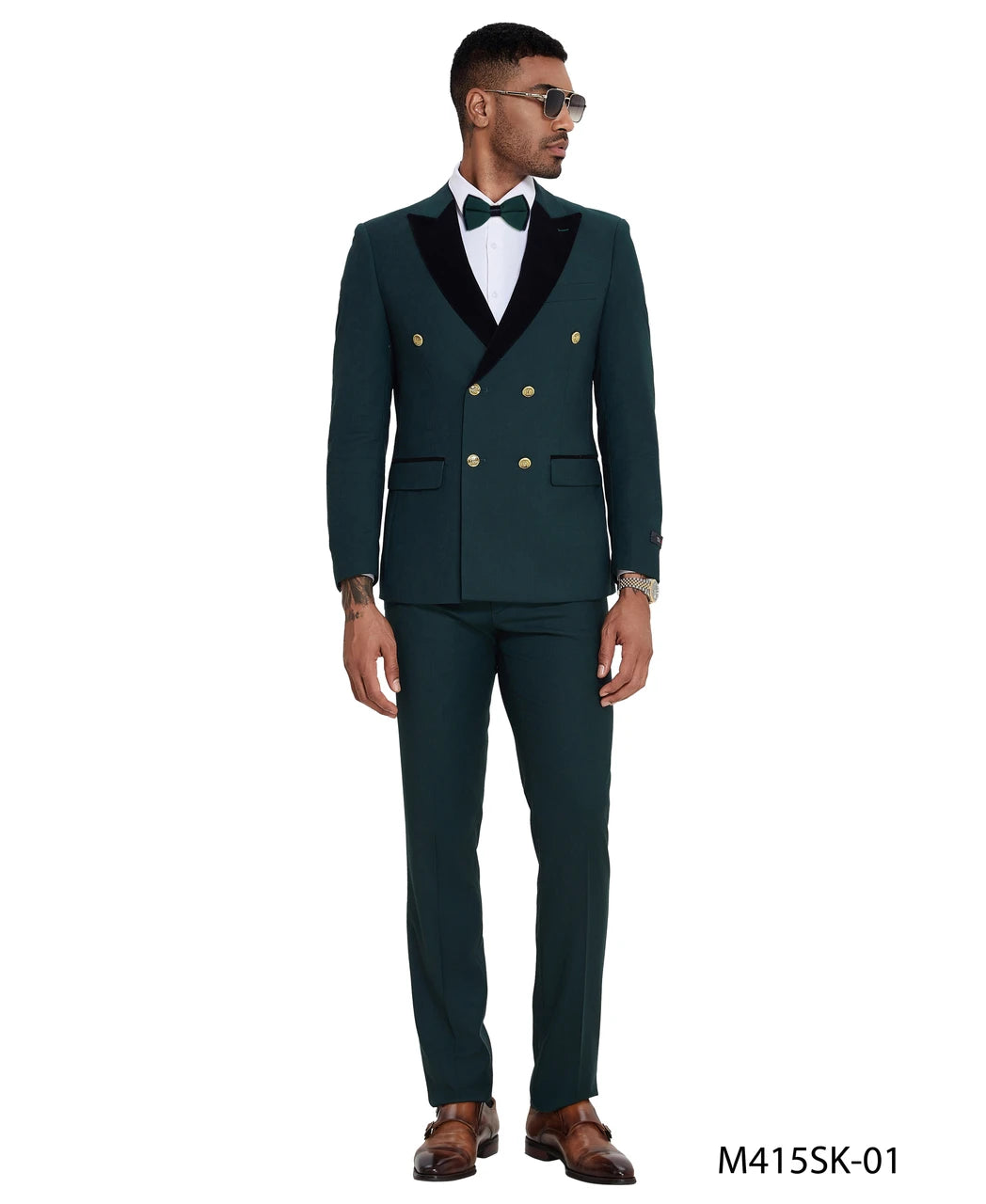 Green Velvet Skinny Fit 2-Piece Suit – Suituno