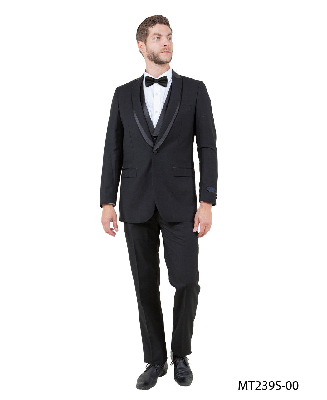 Black Slim Fit 3-Piece Tuxedo – Suituno